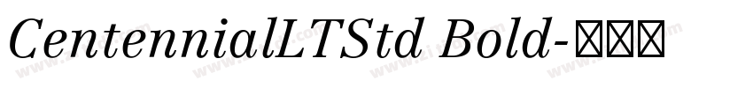 CentennialLTStd Bold字体转换